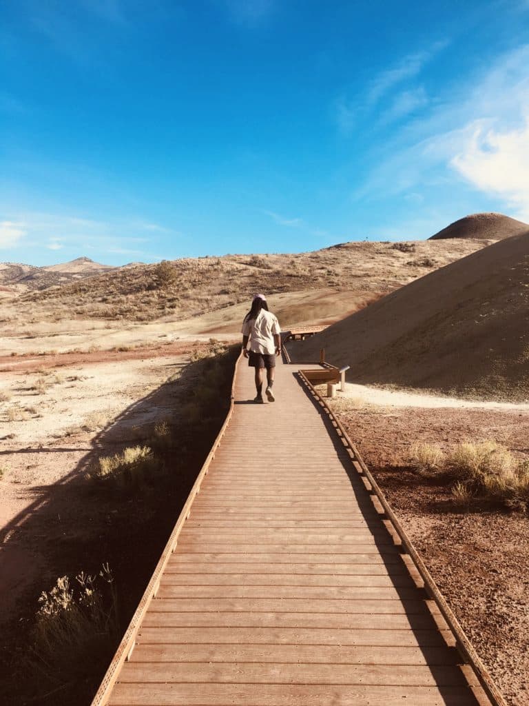 Man walking on a path