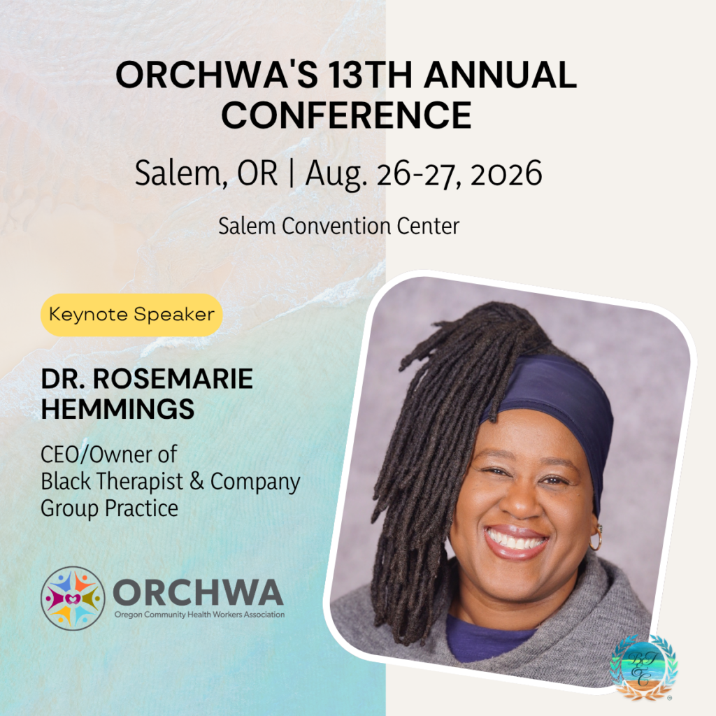 Promotional Graphic for Dr. Rosemarie Hemmings as ORCHWA's 13th Annual Conference Keynote Speaker