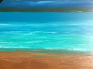 Painting of the ocean for Black Therapist & Company website